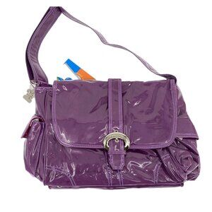 Kalencom New Orleans Purple Extra Large Diaper Bag | Pink Lining